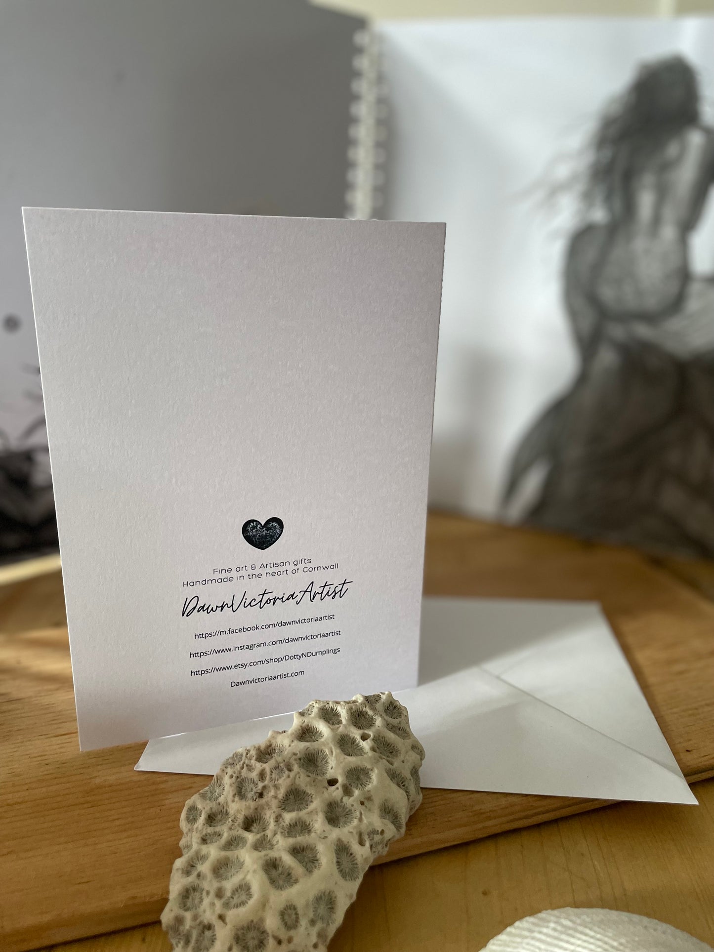 Mermaid Art Card "Tuck Me In" - by Dawn Victoria