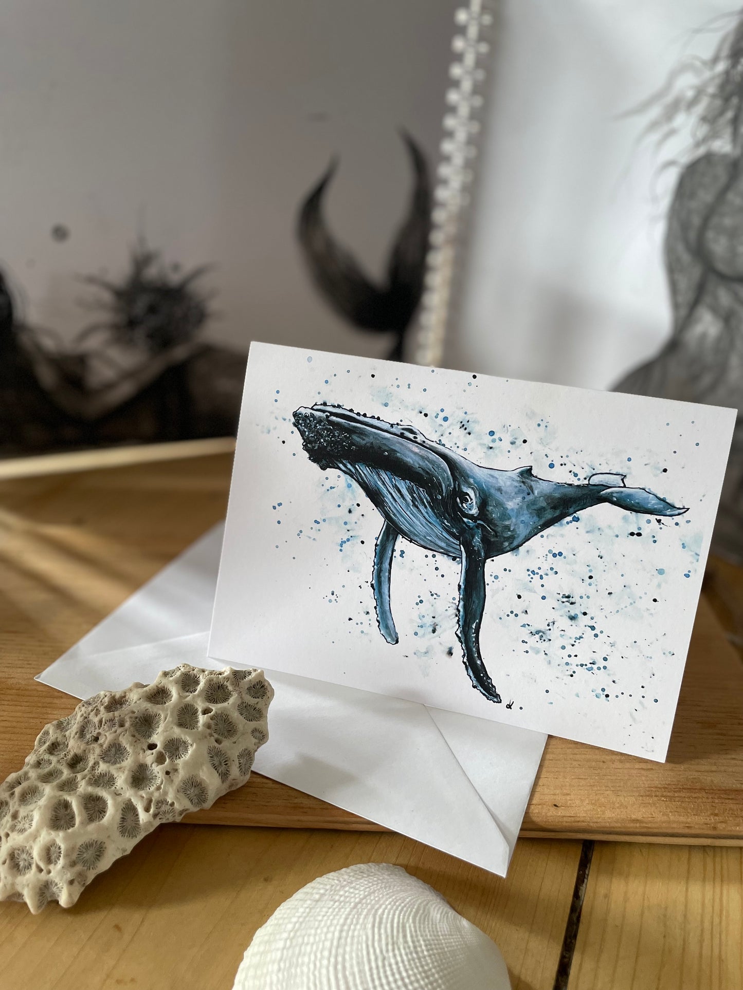 Nautical Art Card "Wisdom Of The Whale" - by Dawn Victoria