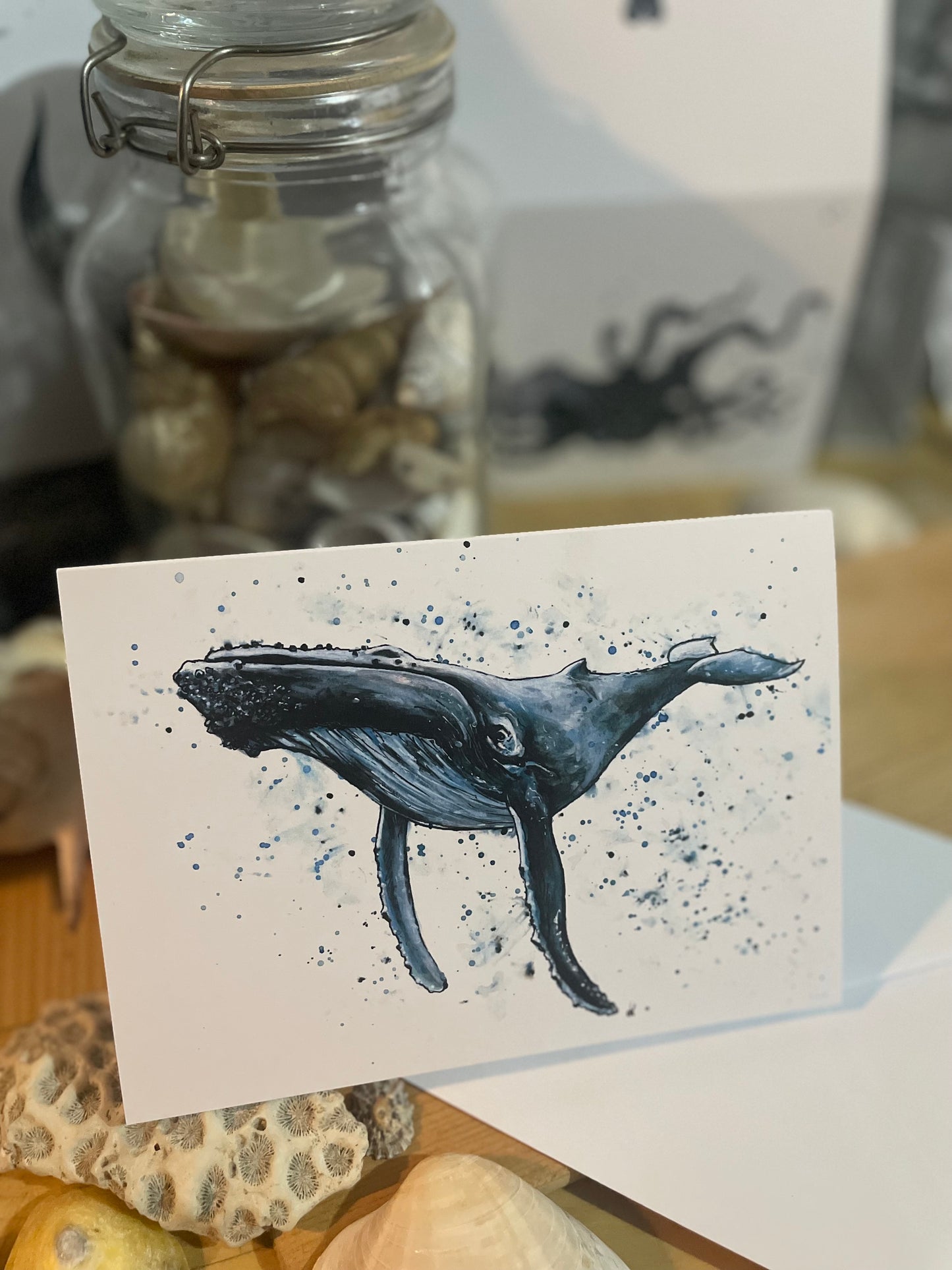 Nautical Art Card "Wisdom Of The Whale" - by Dawn Victoria