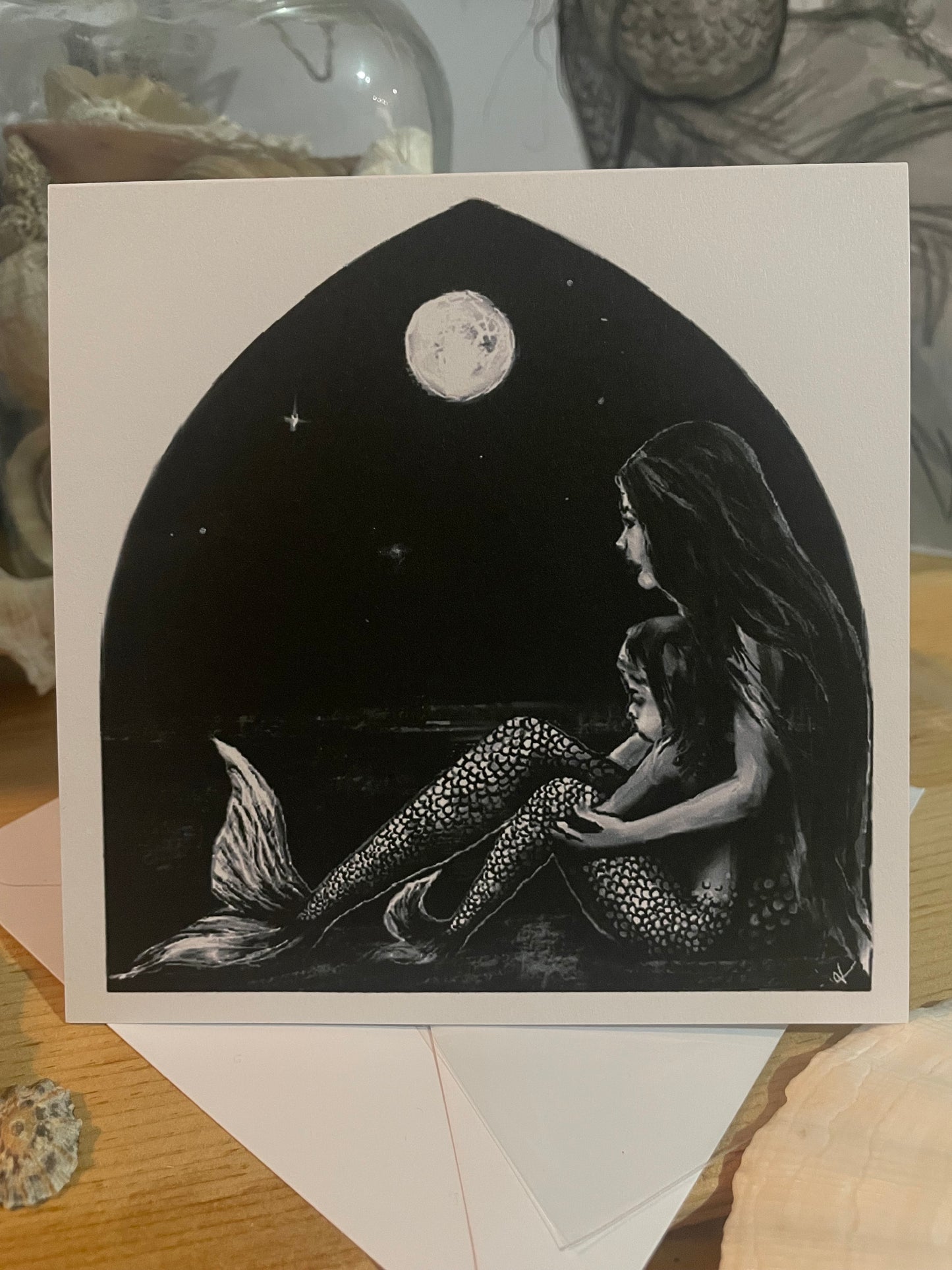 Mermaid Art Card "Divine Mother" - by Dawn Victoria