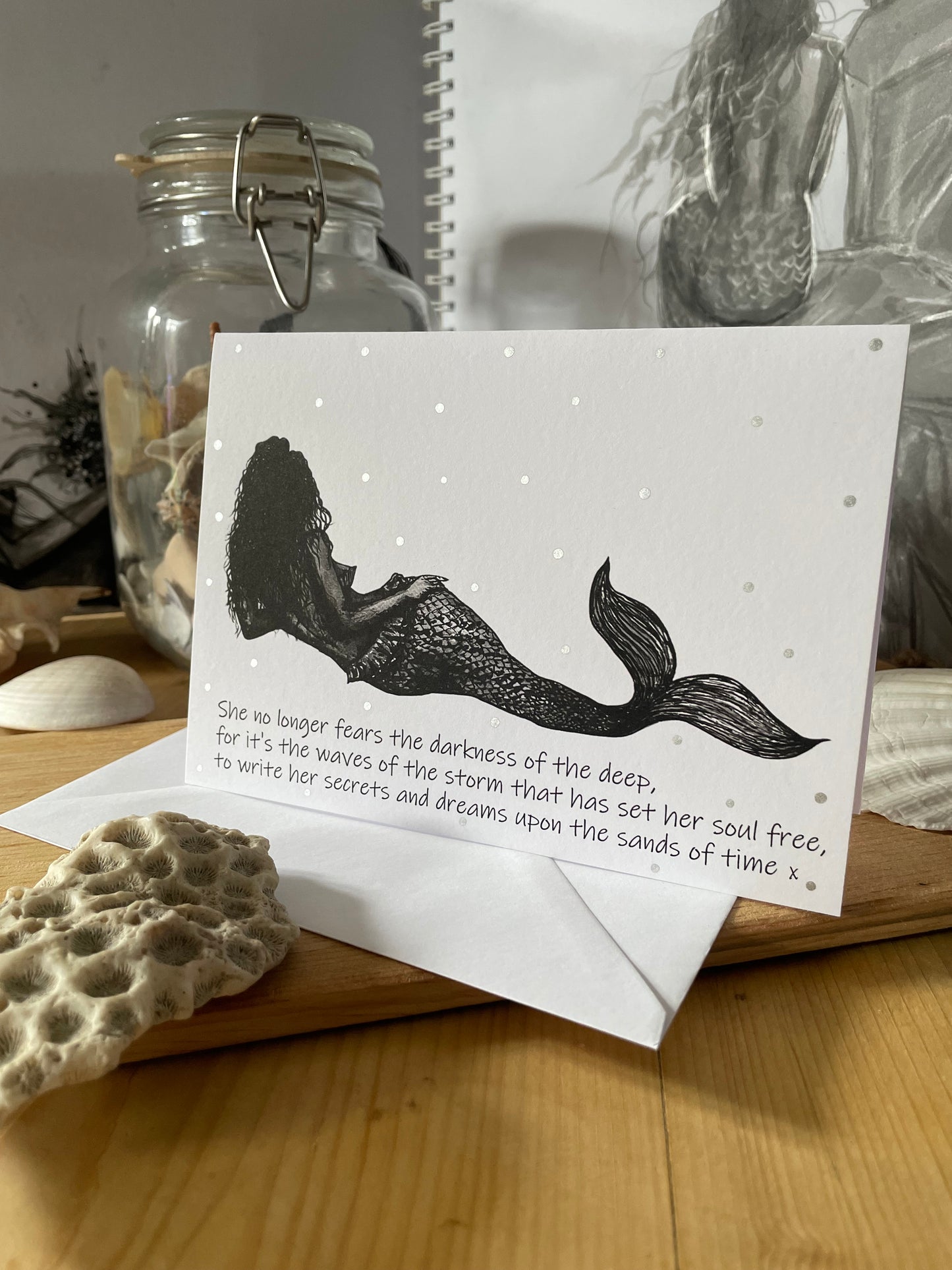 Mermaid Art Card "Set Her Soul Free" - by Dawn Victoria