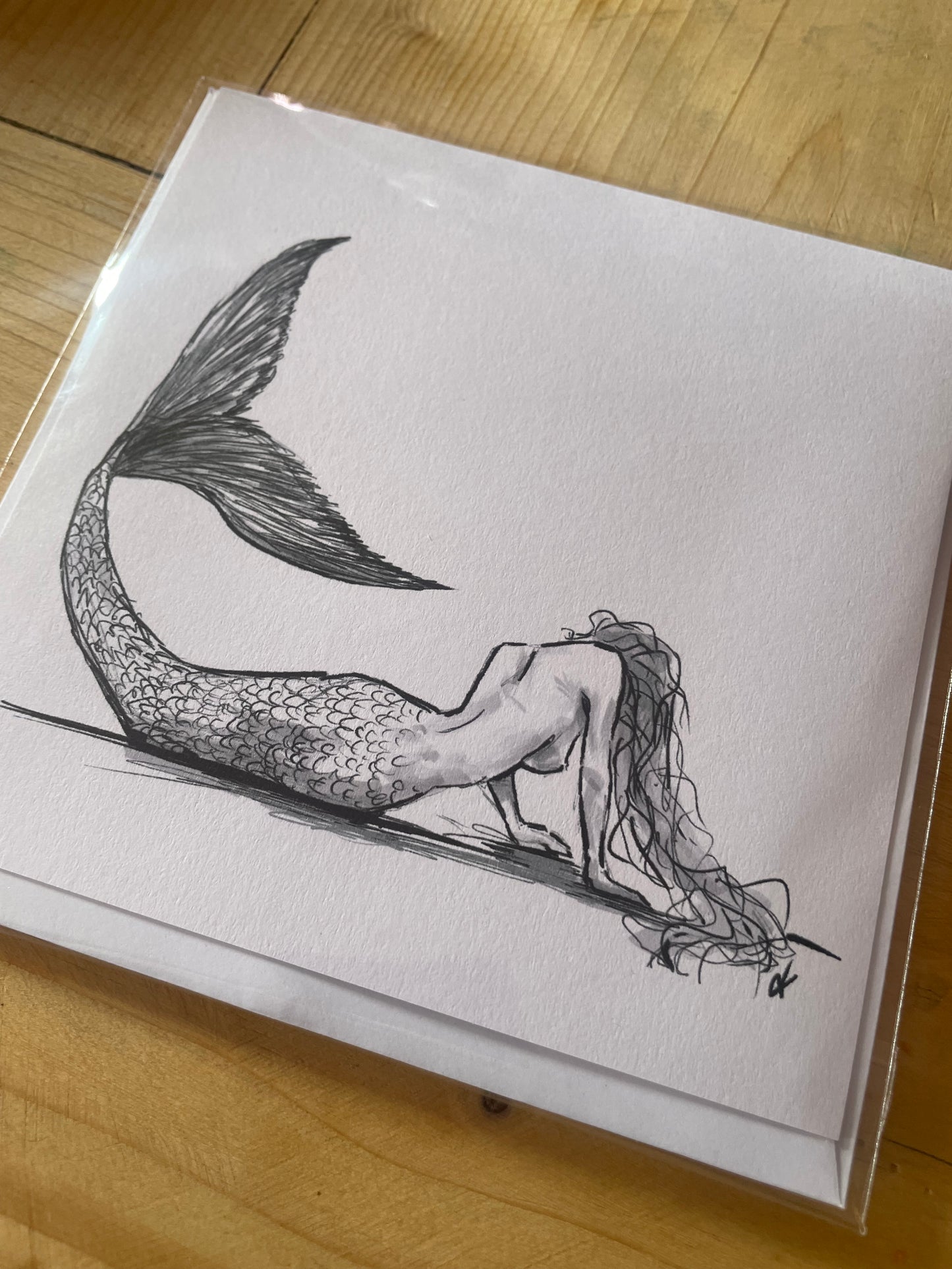 Mermaid Arts Card "And Rest" - by Dawn Victoria