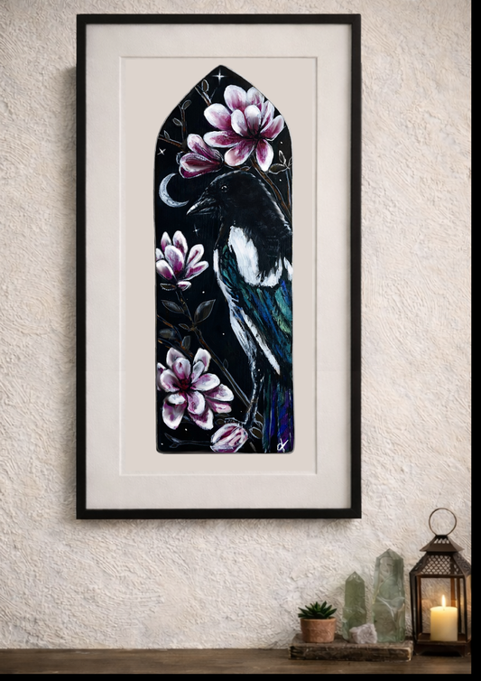 The Magpie – Moonlit Messenger | Limited Edition Fine Art Prints