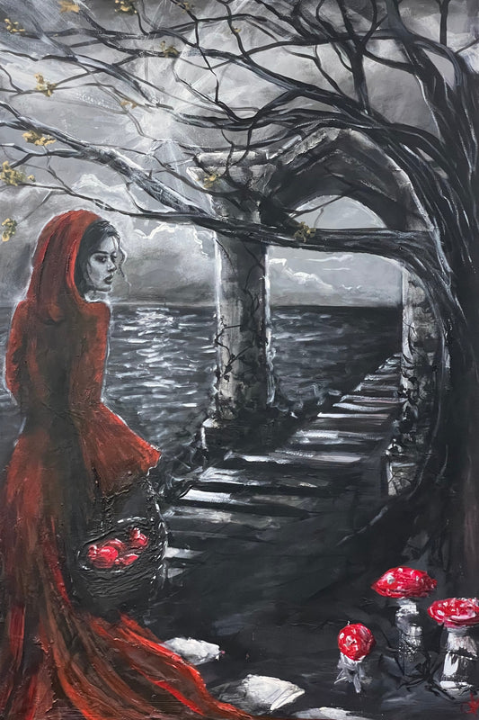 Original Artwork "Persephone" Acrylic Painting on 24 x 36 in canvas