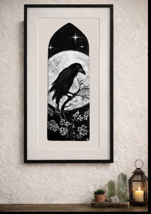 The Crow – Moonlit Messenger | Limited Edition Fine Art Prints