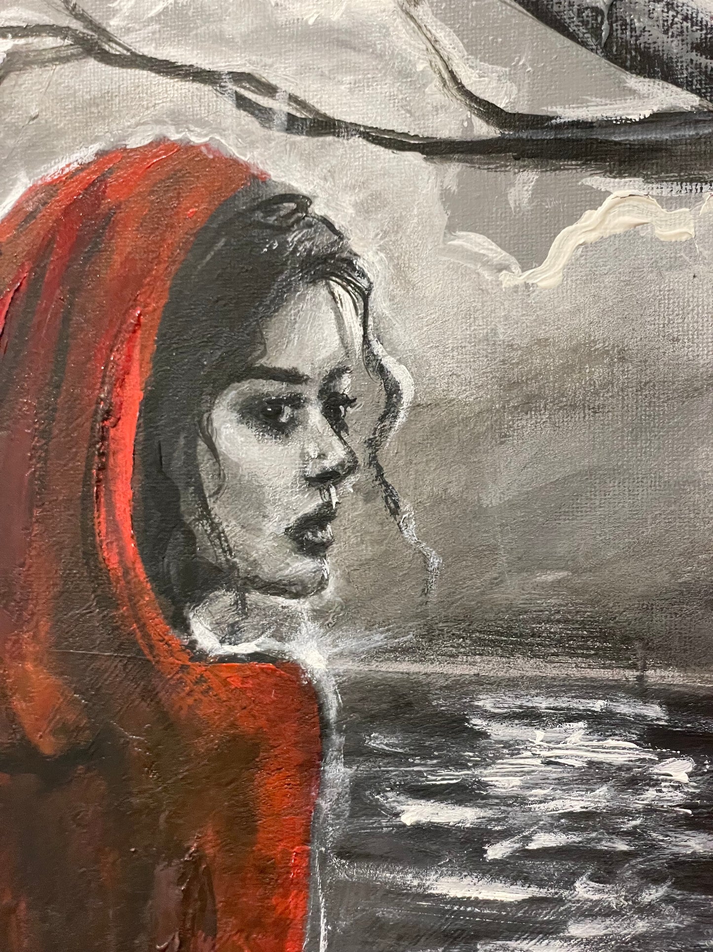 Original Artwork "Persephone" Acrylic Painting on 24 x 36 in canvas