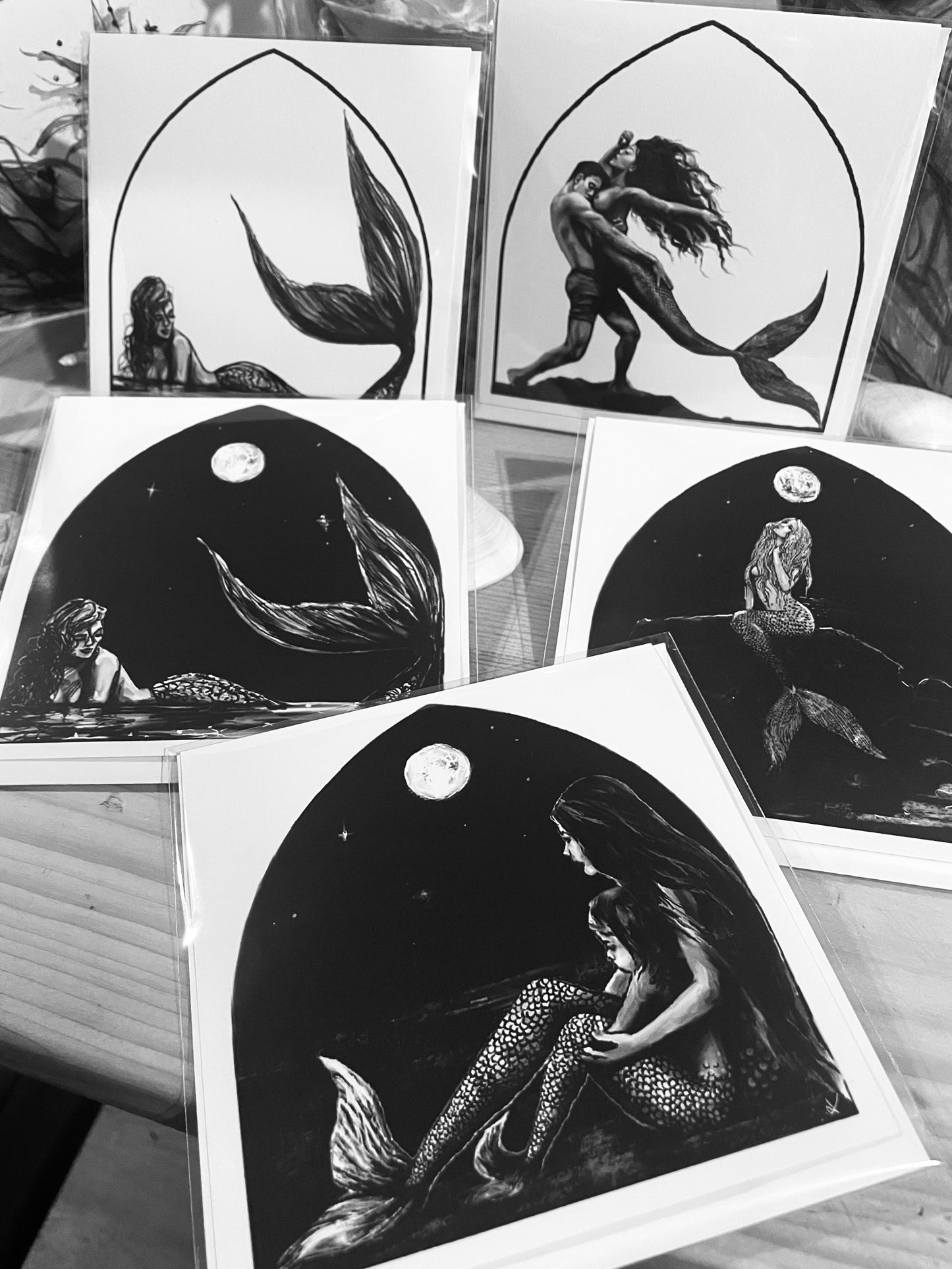 Mermaid Art Card "Divine Moon Maid" - by Dawn Victoria