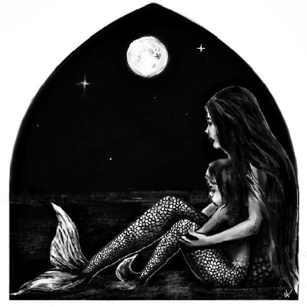 Mermaid Art Card "Divine Mother" - by Dawn Victoria