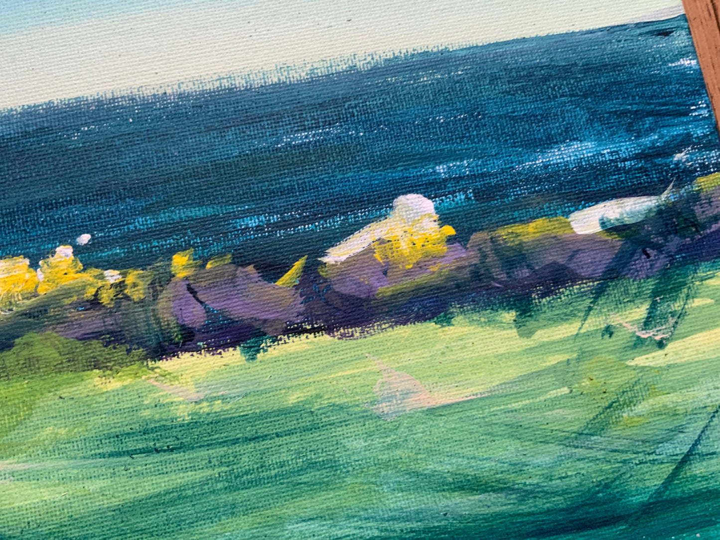 Original Artwork "Godrevy Wave Study #1" Plein-Air Painting on 60 x 30 cm board