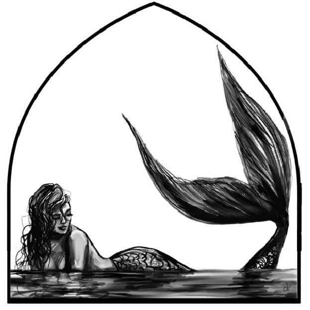 Mermaid Art Card "Divine Reflection" (Light) - by Dawn Victoria