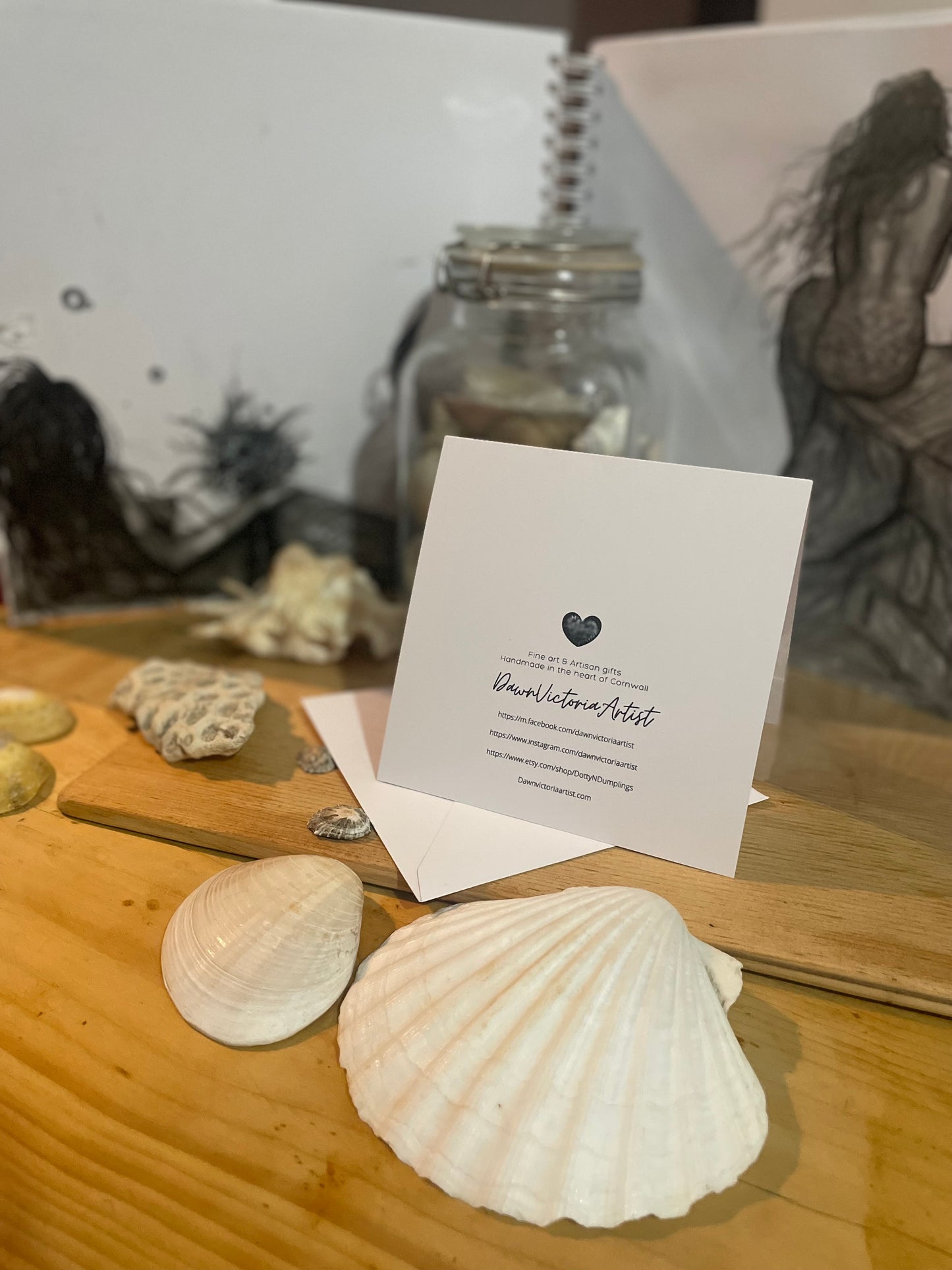 Mermaid Art Card "Divine Love" - by Dawn Victoria