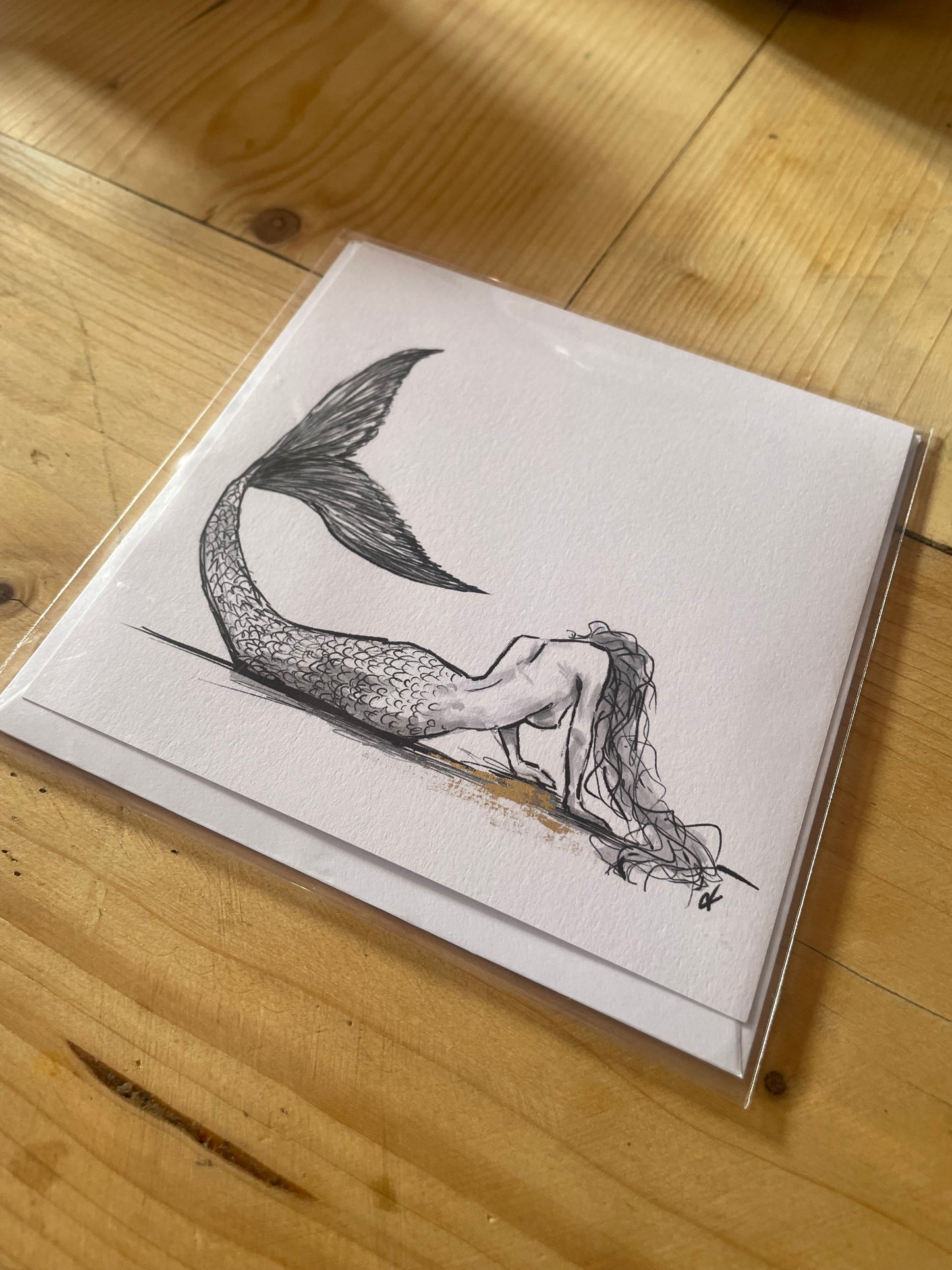 Mermaid Arts Card "And Rest" - by Dawn Victoria