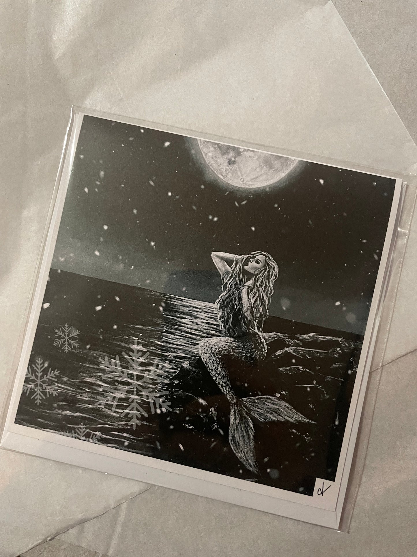 Christmas Cards - Mermaid Art by Dawn Victoria