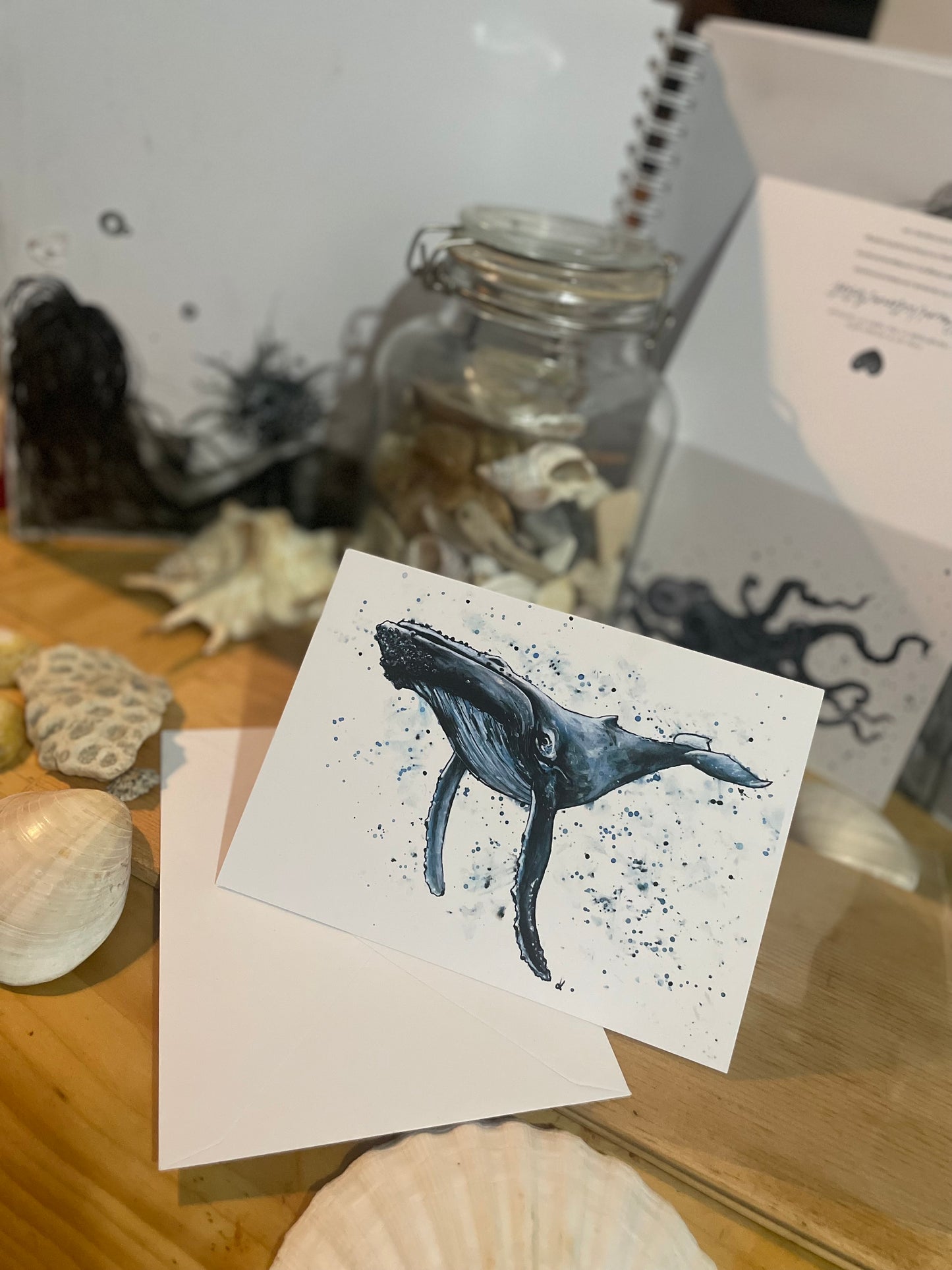 Nautical Art Card "Wisdom Of The Whale" - by Dawn Victoria