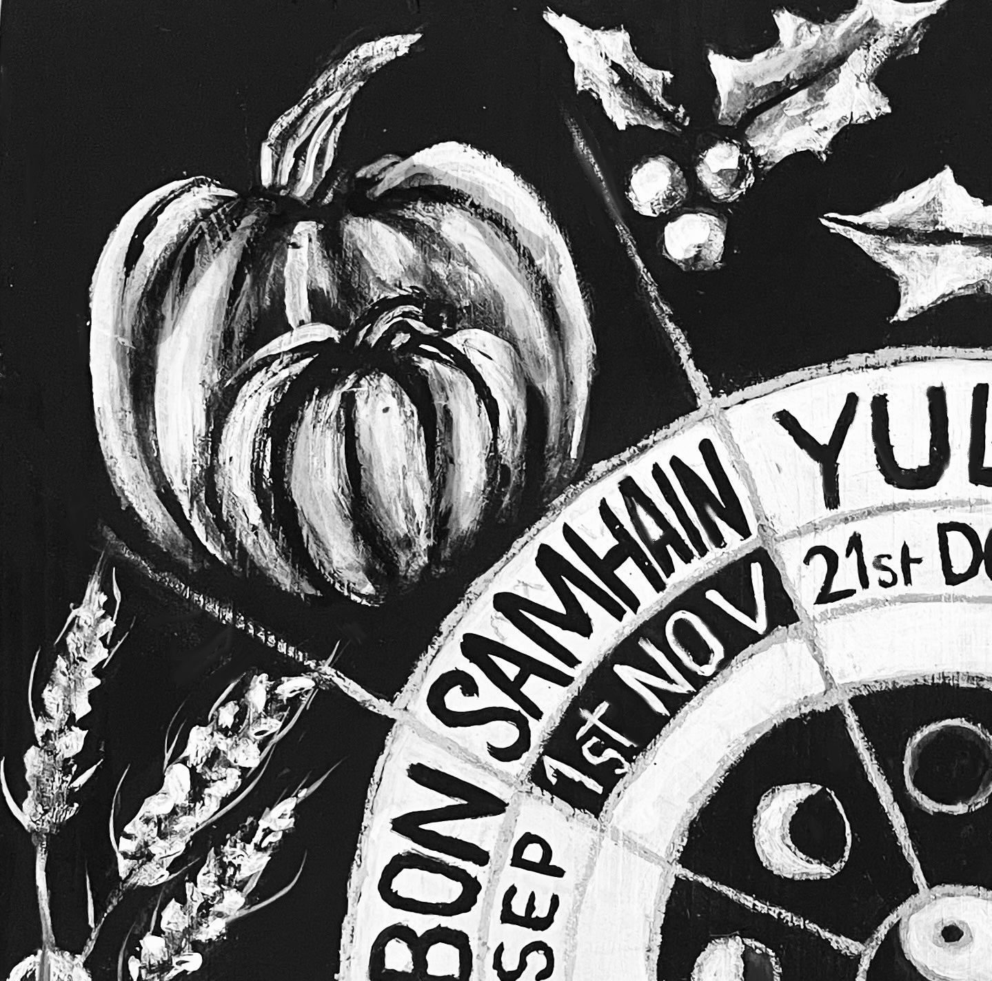 Printable Colouring Page "Wheel Of the Year" by Dawn Victoria - Sacred Calendar Art