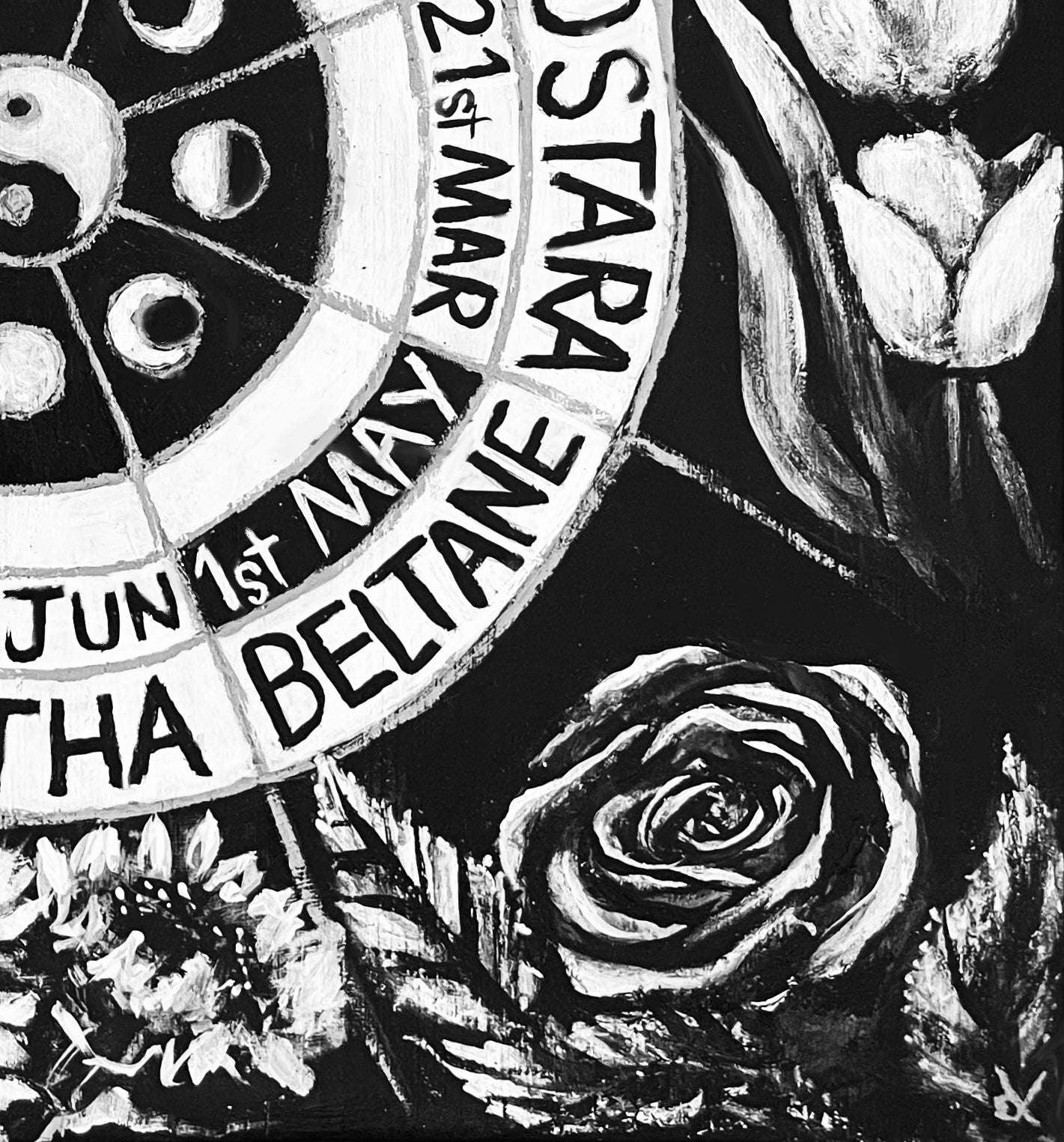 Printable Colouring Page "Wheel Of the Year" by Dawn Victoria - Sacred Calendar Art