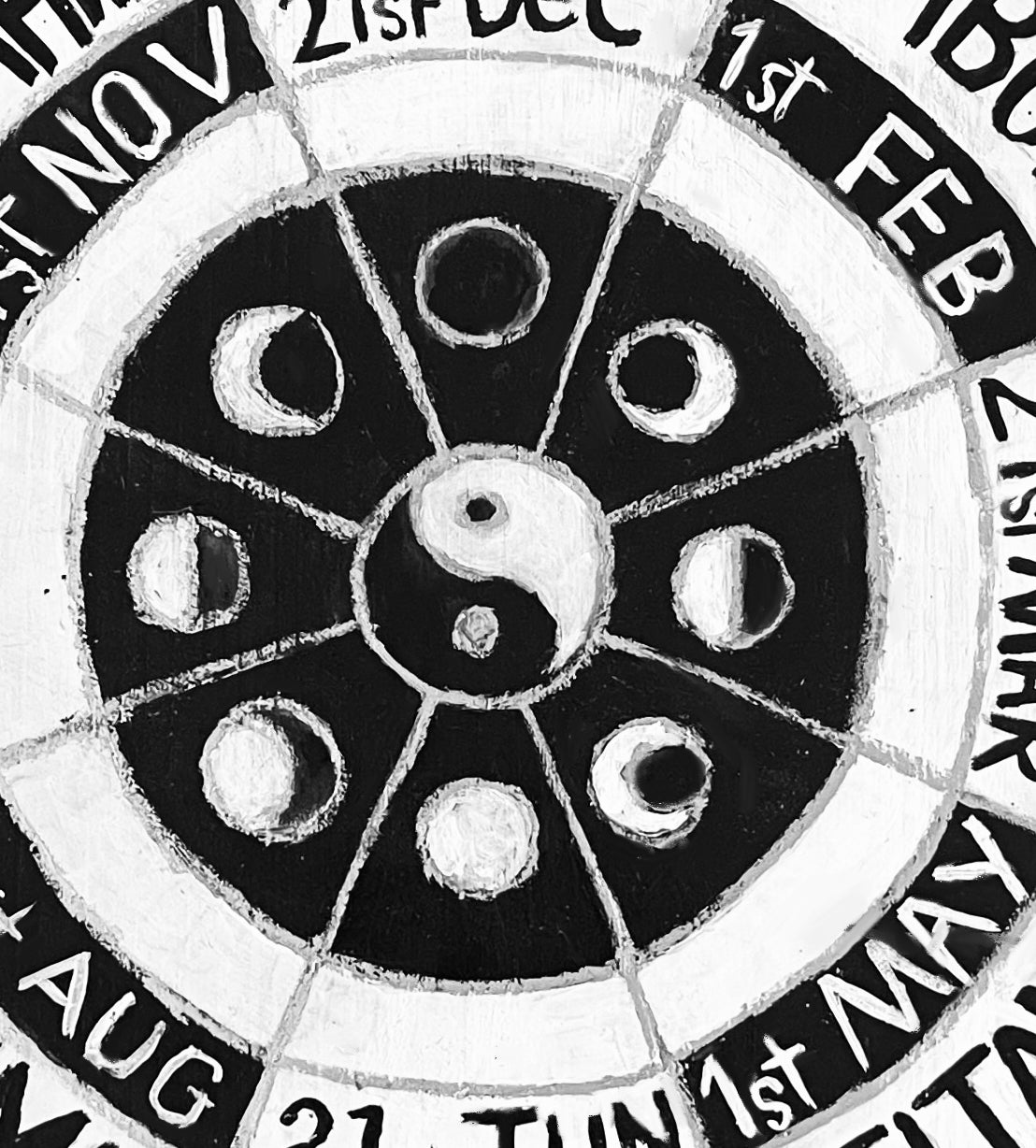 Printable Colouring Page "Wheel Of the Year" by Dawn Victoria - Sacred Calendar Art