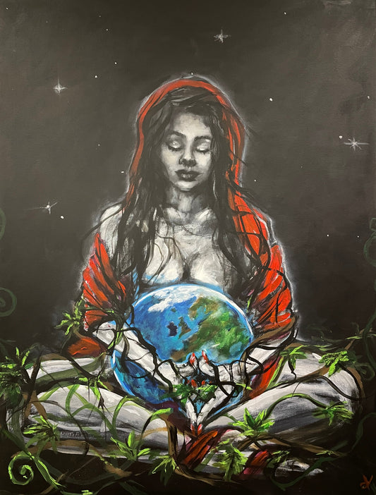 Original Artwork "My Gaia" Acrylic Painting on 60 x 80 cm canvas