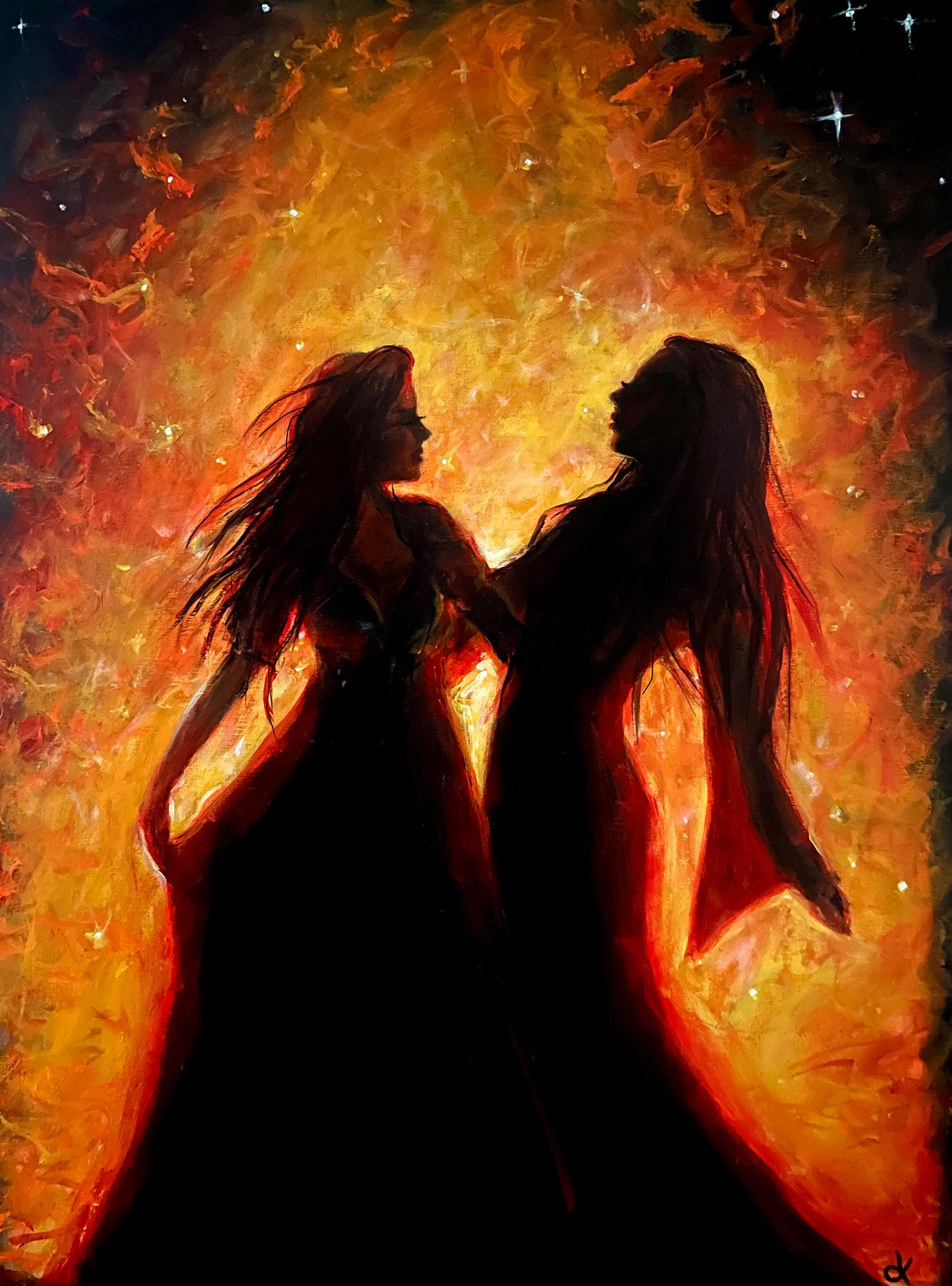 Fine Art Prints "Stand With Me in the Fire" Sisterhood Art Prints (feat @ “Sacred Landscapes” exhibition)