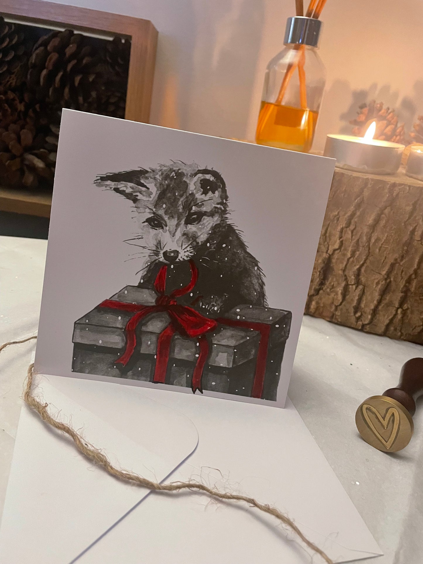 Black White and Red Christmas Cards - Art by Dawn Victoria