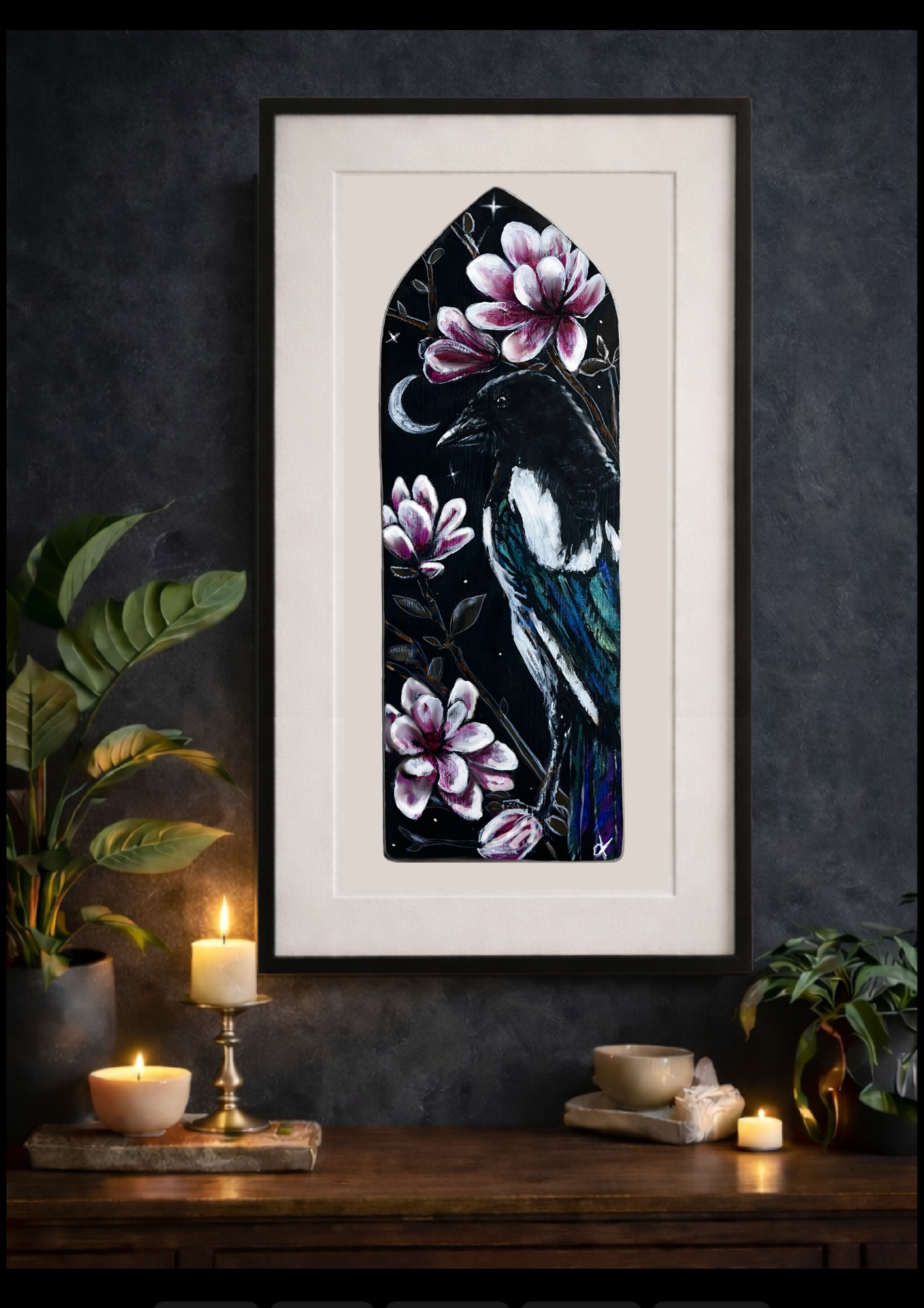 The Magpie – Moonlit Messenger | Limited Edition Fine Art Prints