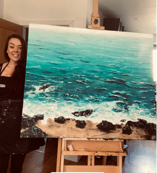 Fine Art Prints, "Deep Diving" Seascape portal inspired by South West Coast Path