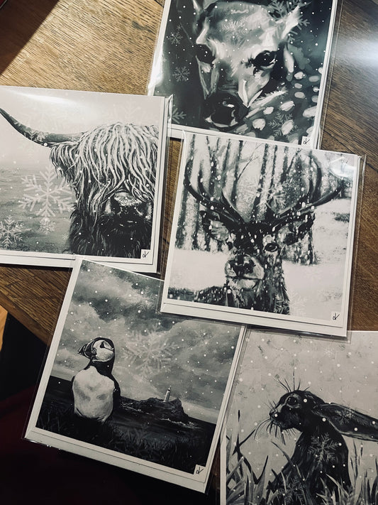 Christmas Cards - Wildlife Art by Dawn Victoria