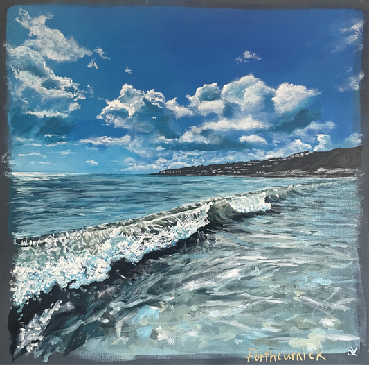 Original Artwork "Porthcurnick" Acrylic on 60 x 60 cm canvas