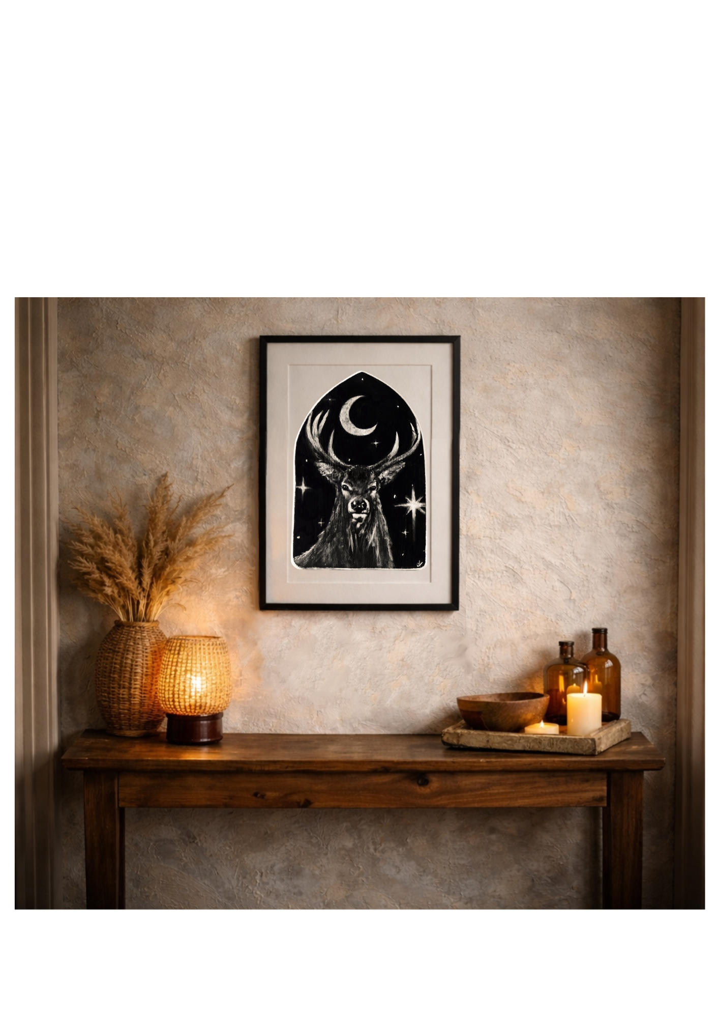 The Stag – Moonlit Messenger | Limited Edition Fine Art Prints