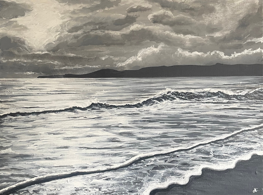 Original Artwork "Reflecting In January" Acrylic on 60 x 40 cm canvas