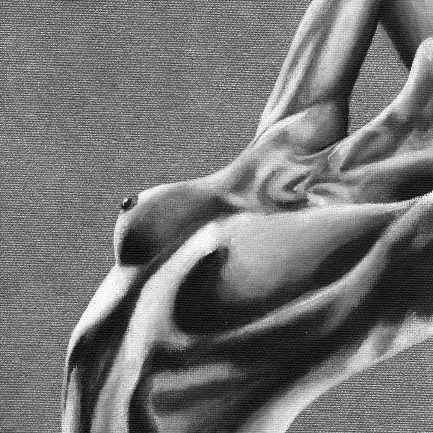 Female Figure Art Prints, Nudes "Darkness and Light" by artist Dawn Victoria - 8x8 or 10x10 inch prints