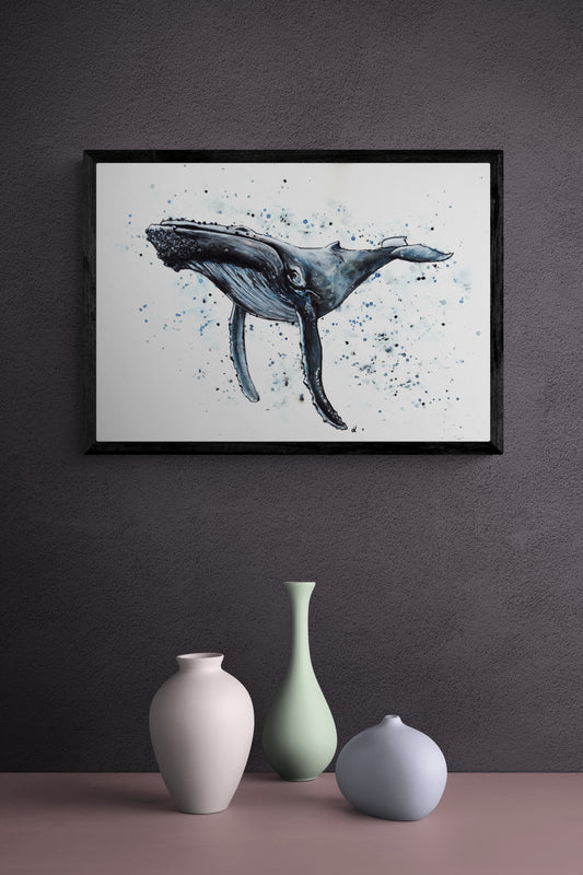 Fine Art Prints - "Wisdom of the Whale" Humpback Whale Art Prints - Nautical Art, Sea life Decorative Wall Art