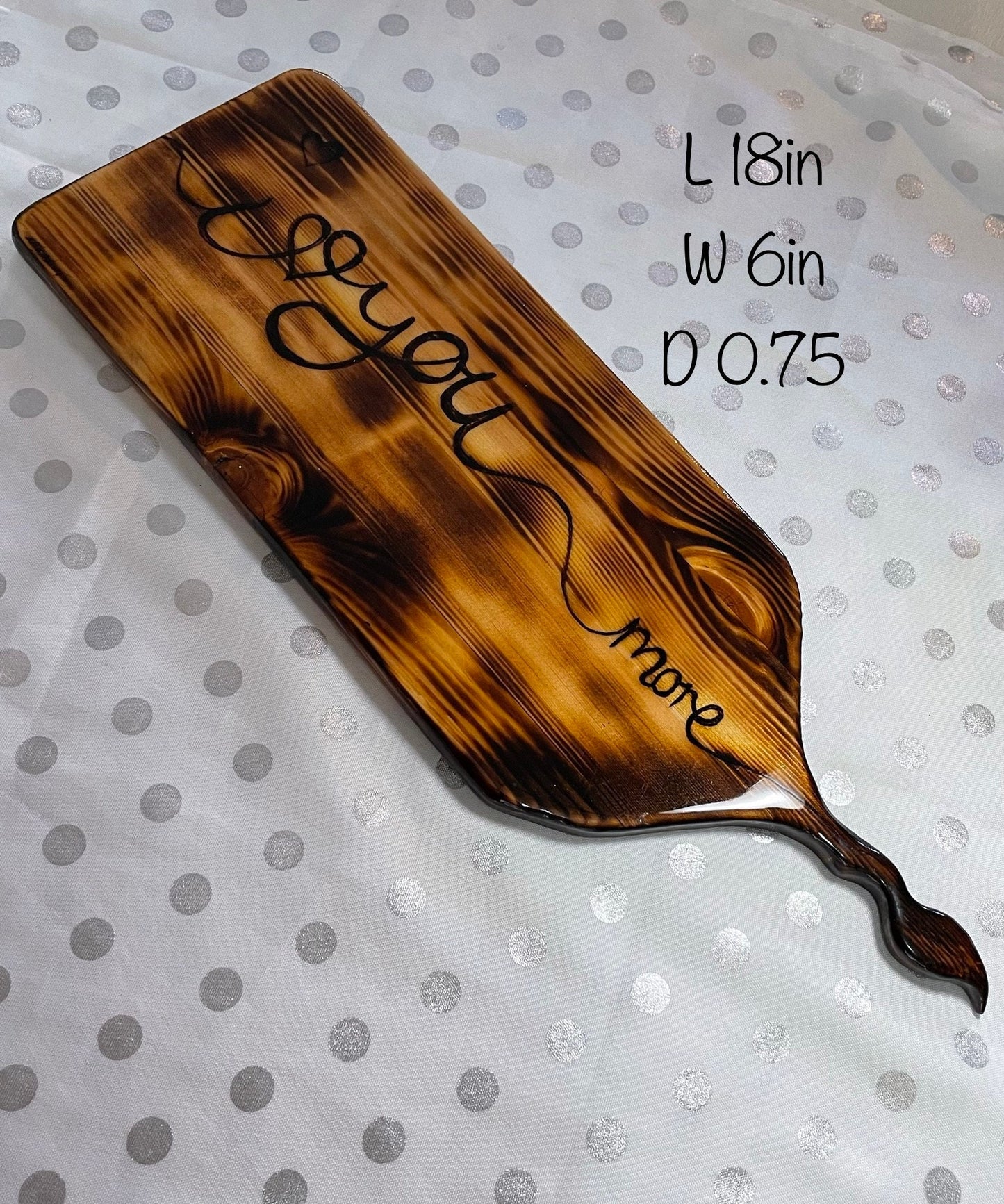 Beautiful leaf design, home decor, Reclaimed wood,I love you more, bespoke usable resin art