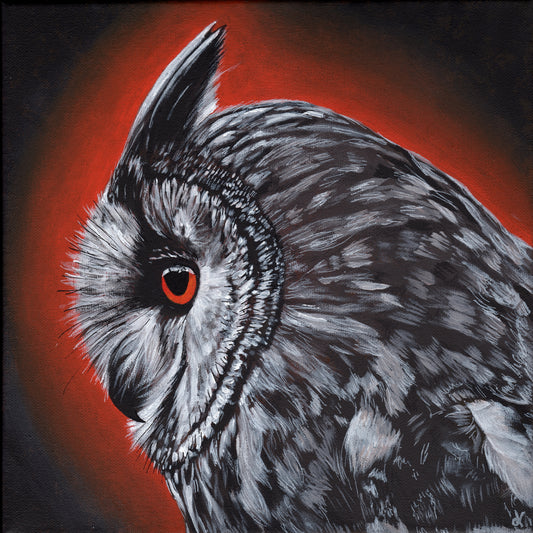 Original Artwork "Owlbert" Acrylic on 30 x 30 cm canvas